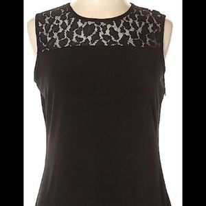 CK sleeveless black top with lace